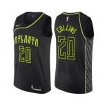 Men's Nike Atlanta Hawks #20 John Collins Swingman Black NBA Jersey - City Edition