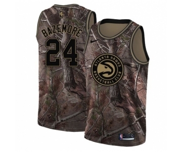 Men's Nike Atlanta Hawks #24 Kent Bazemore Swingman Camo Realtree Collection NBA Jersey