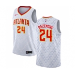 Men's Nike Atlanta Hawks #24 Kent Bazemore Swingman White NBA Jersey - Association Edition