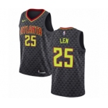 Men's Nike Atlanta Hawks #25 Alex Len Authentic Black NBA Jersey - Icon Edition