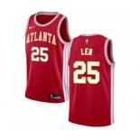 Men's Nike Atlanta Hawks #25 Alex Len Authentic Red NBA Jersey Statement Edition