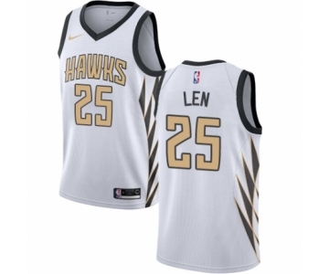 Men's Nike Atlanta Hawks #25 Alex Len Authentic White NBA Jersey - City Edition