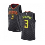 Men's Nike Atlanta Hawks #3 Kevin Huerter Authentic Black NBA Jersey - Icon Edition