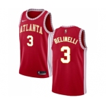 Men's Nike Atlanta Hawks #3 Marco Belinelli Authentic Red NBA Jersey Statement Edition