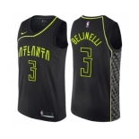 Men's Nike Atlanta Hawks #3 Marco Belinelli Swingman Black NBA Jersey - City Edition