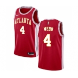 Men's Nike Atlanta Hawks #4 Spud Webb Authentic Red NBA Jersey Statement Edition