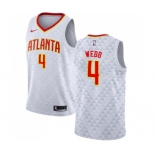 Men's Nike Atlanta Hawks #4 Spud Webb Swingman White NBA Jersey - Association Edition