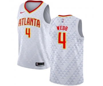 Men's Nike Atlanta Hawks #4 Spud Webb Swingman White NBA Jersey - Association Edition