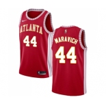 Men's Nike Atlanta Hawks #44 Pete Maravich Authentic Red NBA Jersey Statement Edition