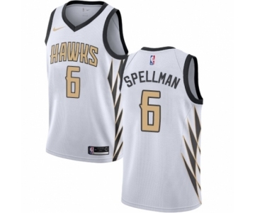 Men's Nike Atlanta Hawks #6 Omari Spellman Authentic White NBA Jersey - City Edition