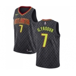 Men's Nike Atlanta Hawks #7 Ersan Ilyasova Swingman Black Road NBA Jersey - Icon Edition