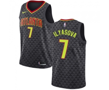 Men's Nike Atlanta Hawks #7 Ersan Ilyasova Swingman Black Road NBA Jersey - Icon Edition