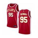 Men's Nike Atlanta Hawks #95 DeAndre' Bembry Swingman Red NBA Jersey Statement Edition