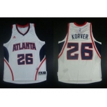 NBA Revolution 30 Atlanta Hawks #26 Kyle Korver white Stitched Jerseys