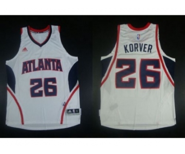 NBA Revolution 30 Atlanta Hawks #26 Kyle Korver white Stitched Jerseys