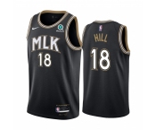 Nike Hawks #18 Solomon Hill Black NBA Swingman 2020-21 City Edition Jersey