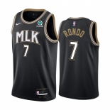 Nike Hawks #7 Rajon Rondo Black NBA Swingman 2020-21 City Edition Jersey