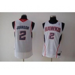 nba atlanta hawks #2 johnson white(fans edition)