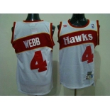 nba atlanta hawks #4 webb white