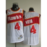 nba atlanta hawks #4 webb white(fans edition)