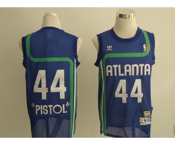 nba atlanta hawks #44 pistol blue(fans editioon)