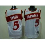 nba atlanta hawks #5 smith white