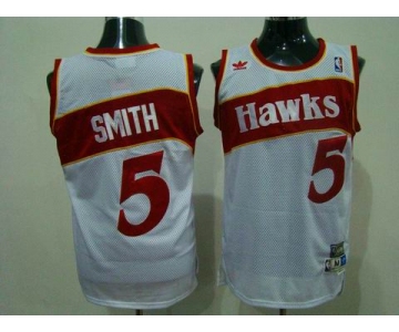 nba atlanta hawks #5 smith white