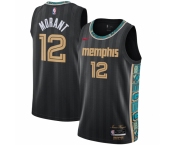 Youth Memphis Grizzlies #12 Ja Morant Nike Black 2020-21 Swingman Jersey