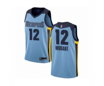 Youth Memphis Grizzlies #12 Ja Morant Swingman Light Blue Basketball Jersey Statement Edition