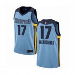 Youth Memphis Grizzlies #17 Jonas Valanciunas Swingman Light Blue Basketball Jersey Statement Edition