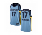 Youth Memphis Grizzlies #17 Jonas Valanciunas Swingman Light Blue Basketball Jersey Statement Edition