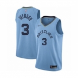 Youth Memphis Grizzlies #3 Allen Iverson Swingman Blue Finished Basketball Jersey Statement Edition