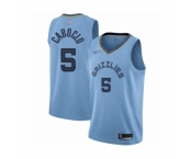 Youth Memphis Grizzlies #5 Bruno Caboclo Swingman Blue Finished Basketball Jersey Statement Edition