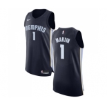 Youth Nike Memphis Grizzlies #1 Jarell Martin Authentic Navy Blue Road NBA Jersey - Icon Edition