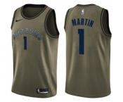 Youth Nike Memphis Grizzlies #1 Jarell Martin Swingman Green Salute to Service NBA Jersey