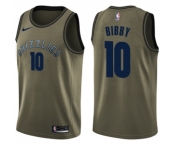 Youth Nike Memphis Grizzlies #10 Mike Bibby Swingman Green Salute to Service NBA Jersey