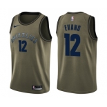 Youth Nike Memphis Grizzlies #12 Tyreke Evans Swingman Green Salute to Service NBA Jersey