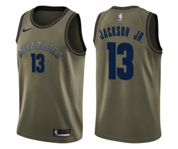 Youth Nike Memphis Grizzlies #13 Jaren Jackson Jr. Swingman Green Salute to Service NBA Jersey