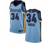 Youth Nike Memphis Grizzlies #34 Brandan Wright Swingman Light Blue NBA Jersey Statement Edition