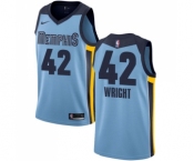 Youth Nike Memphis Grizzlies #42 Lorenzen Wright Authentic Light Blue NBA Jersey Statement Edition