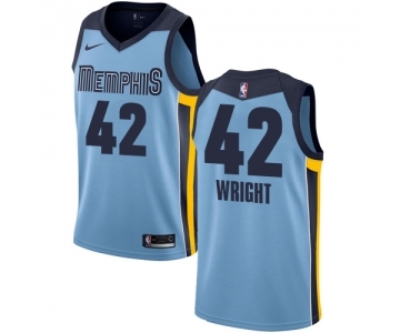 Youth Nike Memphis Grizzlies #42 Lorenzen Wright Authentic Light Blue NBA Jersey Statement Edition