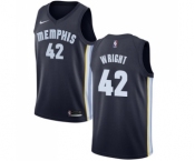 Youth Nike Memphis Grizzlies #42 Lorenzen Wright Swingman Navy Blue Road NBA Jersey - Icon Edition