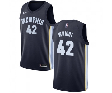 Youth Nike Memphis Grizzlies #42 Lorenzen Wright Swingman Navy Blue Road NBA Jersey - Icon Edition