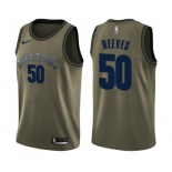 Youth Nike Memphis Grizzlies #50 Bryant Reeves Swingman Green Salute to Service NBA Jersey