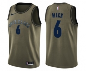 Youth Nike Memphis Grizzlies #6 Shelvin Mack Swingman Green Salute to Service NBA Jersey