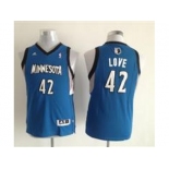 Youth nba Minnesota Timberwolves #42 Kevin Love Blue(revolution 30 swingman)