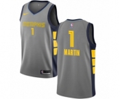 Women's Nike Memphis Grizzlies #1 Jarell Martin Swingman Gray NBA Jersey - City Edition