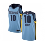 Women's Nike Memphis Grizzlies #10 Mike Bibby Authentic Light Blue NBA Jersey Statement Edition