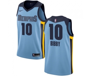 Women's Nike Memphis Grizzlies #10 Mike Bibby Authentic Light Blue NBA Jersey Statement Edition