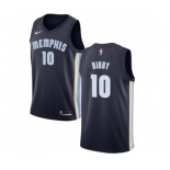 Women's Nike Memphis Grizzlies #10 Mike Bibby Swingman Navy Blue Road NBA Jersey - Icon Edition